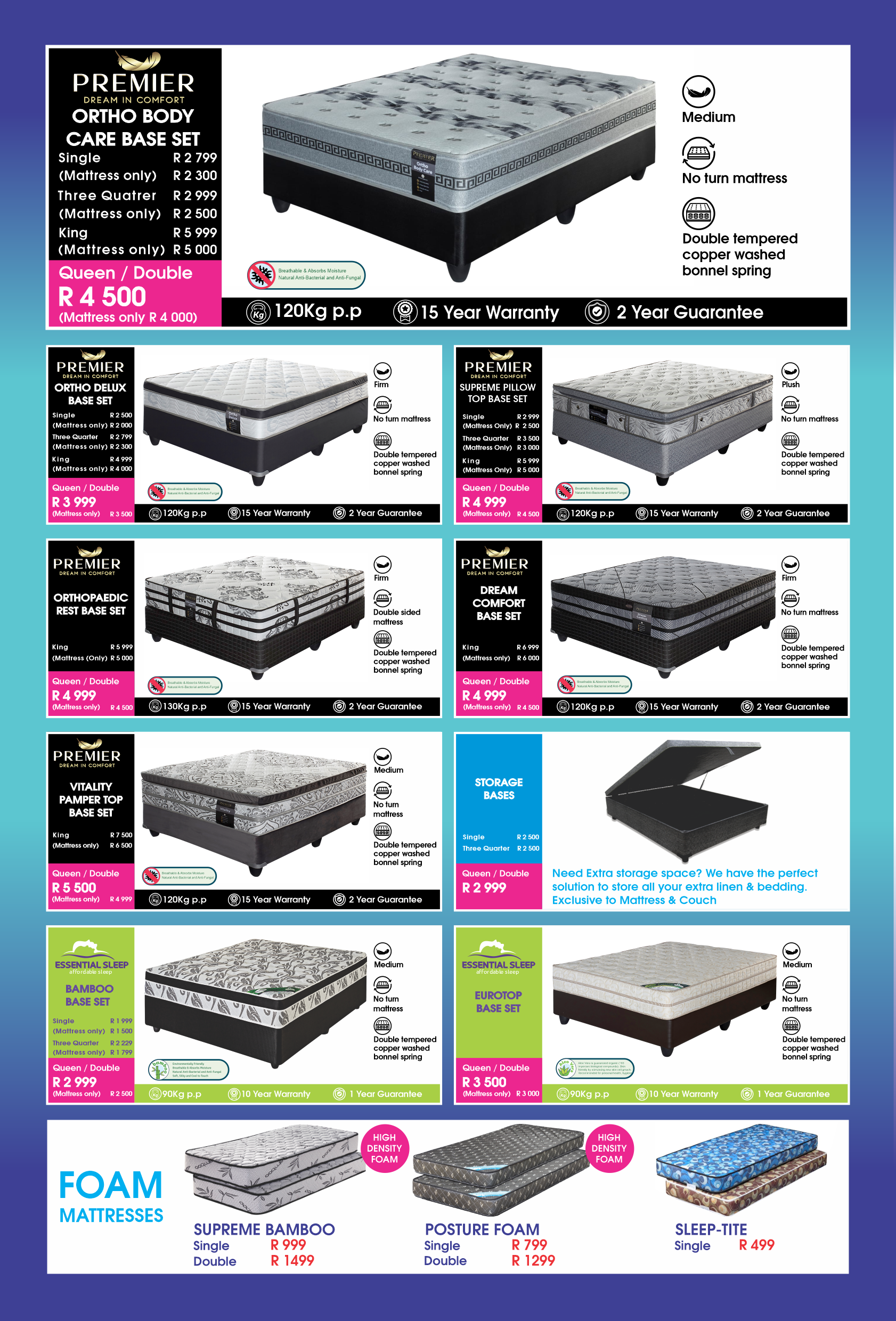 mattressandcouch.co.za - furniture -furniture store - mattress store - mattresses - BROCHURE