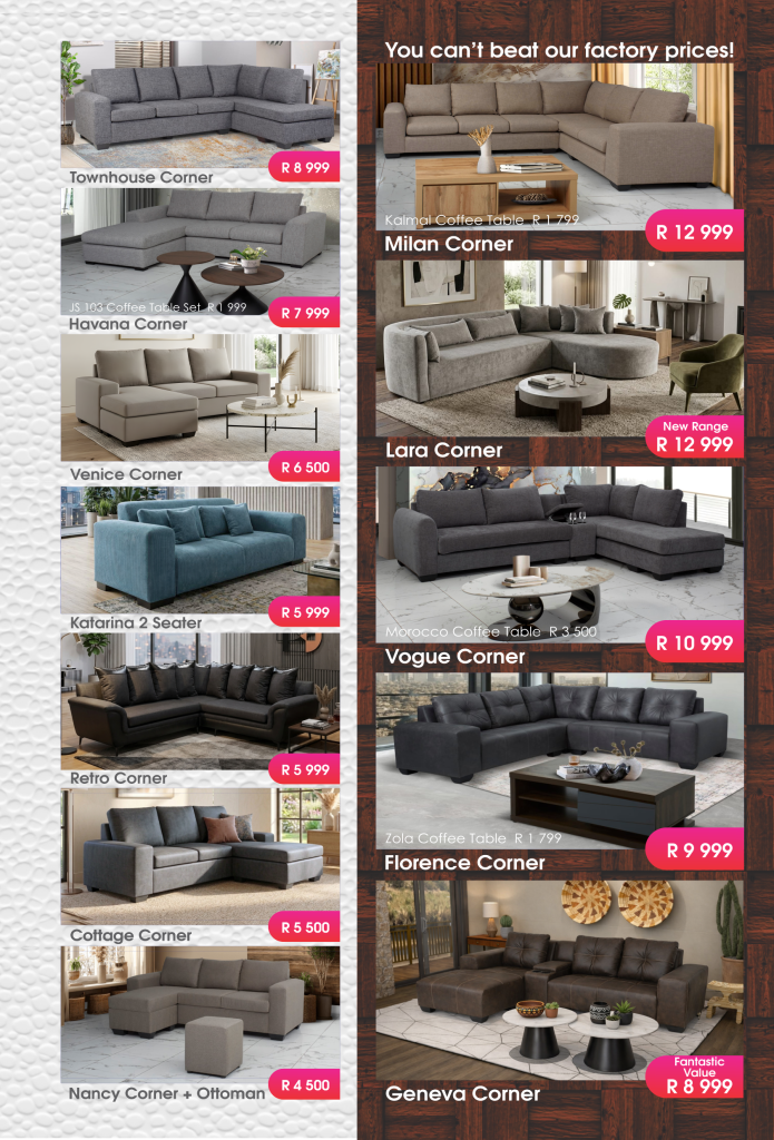 mattressandcouch.co.za - furniture -furniture store - mattress store - mattresses - brochure - flyer