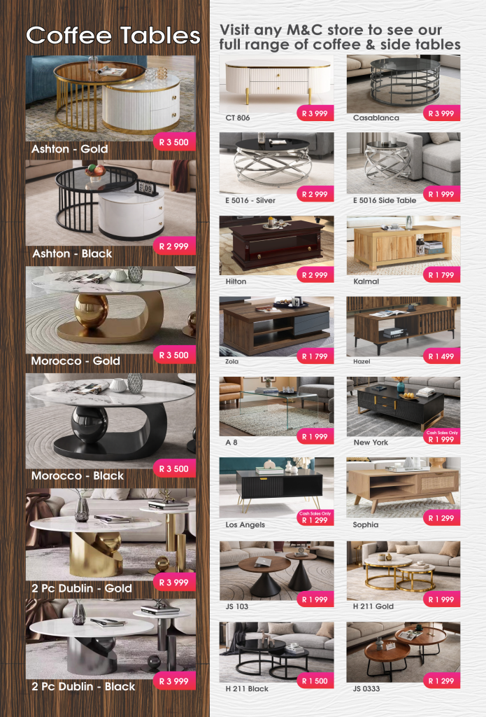 mattressandcouch.co.za - furniture -furniture store - mattress store - mattresses - brochure - flyer