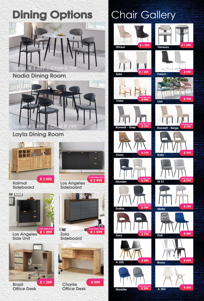 mattressandcouch.co.za - furniture -furniture store - mattress store - mattresses - brochure - flyer