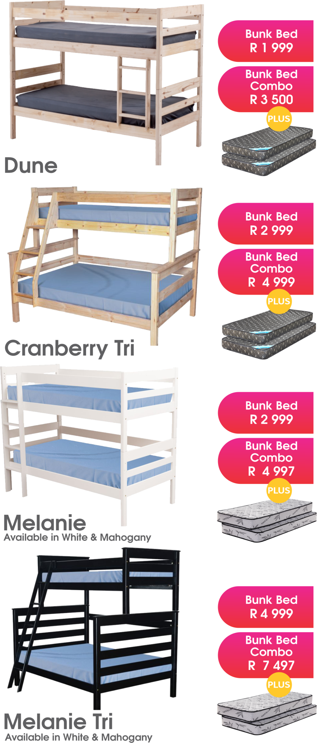 mattressandcouch.co.za - furniture -furniture store - mattress store - mattresses - bunk beds