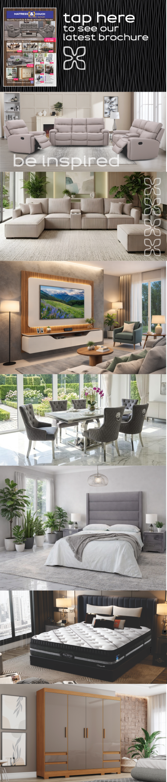 mattressandcouch.co.za - furniture -furniture store - mattress store - mattresses - brochure - home